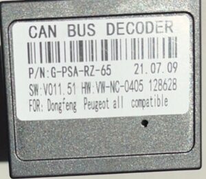 Interfejs Adapter Canbus Peugeot 207 208 307 308