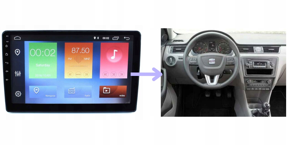 RADIO NAWIGACJA GPS SEAT TOLEDO MK4 2011-2015 ANDROID 2/64 GB