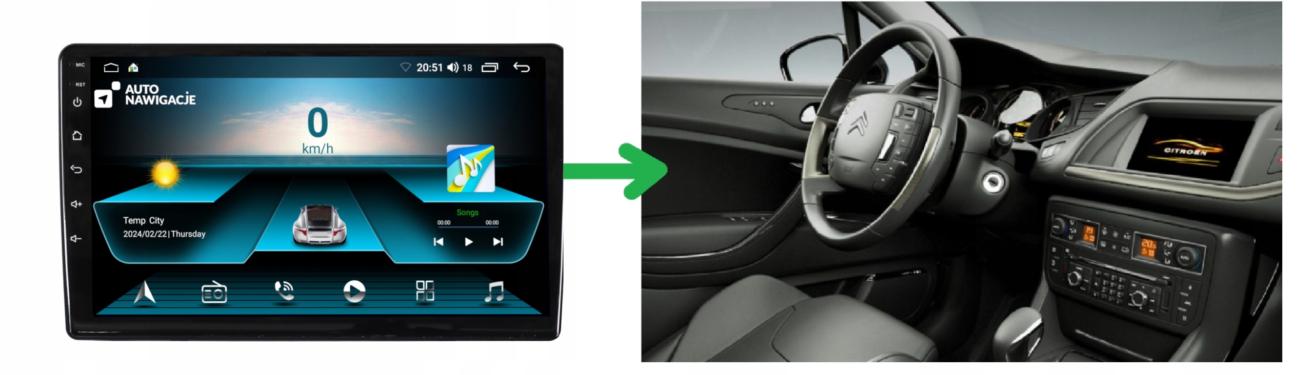 RADIO NAWIGACJA GPS CITROEN C5 2008-2017 ANDROID 2/64 GB 5 RADIO NAWIGACJA GPS CITROEN C5 2008-2017 ANDROID 2/64 GB