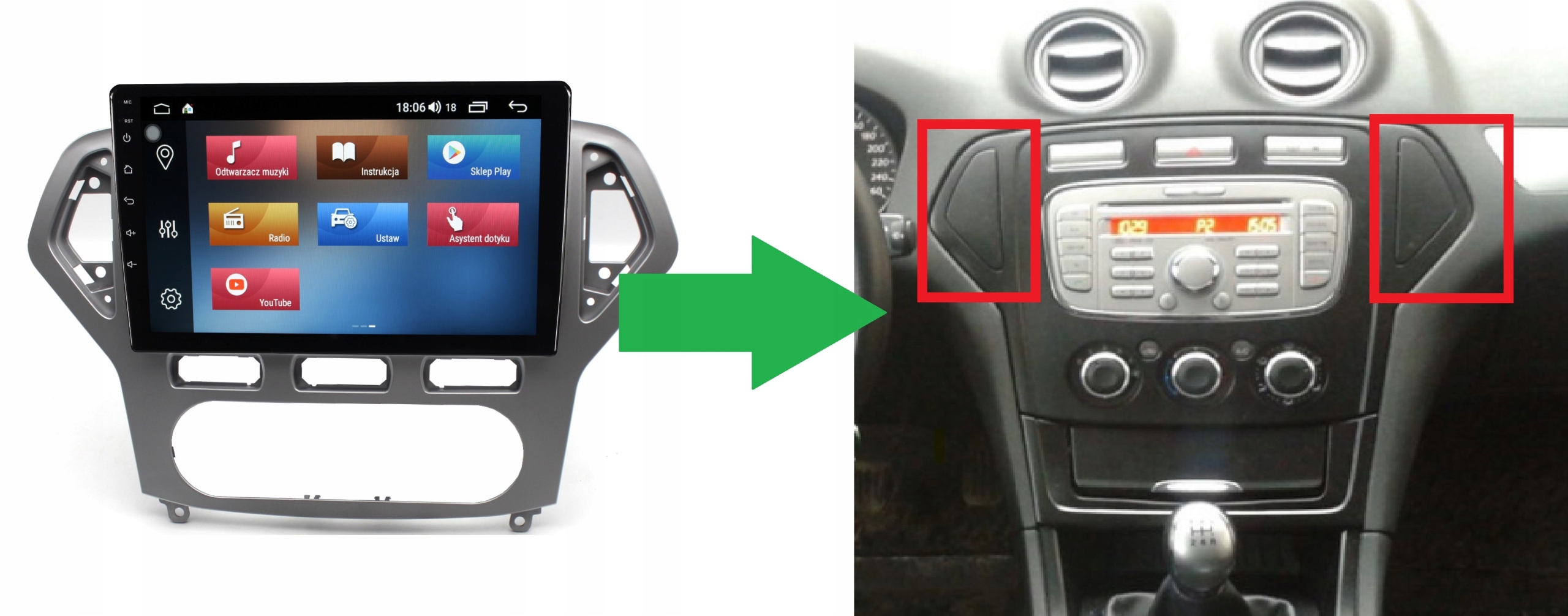 RADIO NAWIGACJA GPS FORD MONDEO IV 2006-2014 ANDROID 2/64 GB