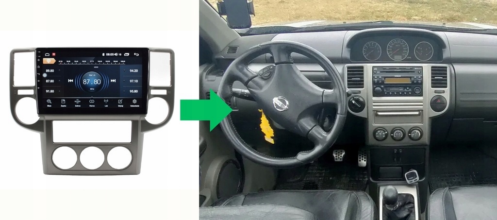 RADIO NAWIGACJA GPS NISSAN X-TRAIL 2001-2007 ANDROID 2/64 GB