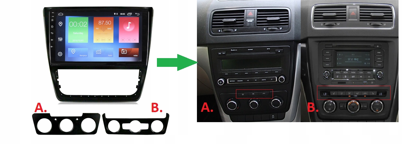 RADIO NAWIGACJA GPS SKODA YETI 2011-2017 ANDROID 2/64 GB