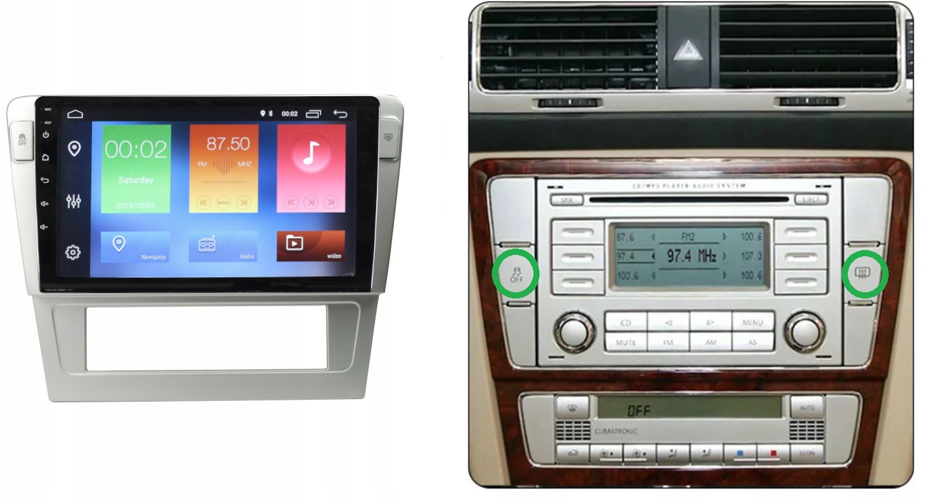 RADIO NAWIGACJA GPS VOLKSWAGEN PASSAT B7 2009-2012 ANDROID 8/128 GB