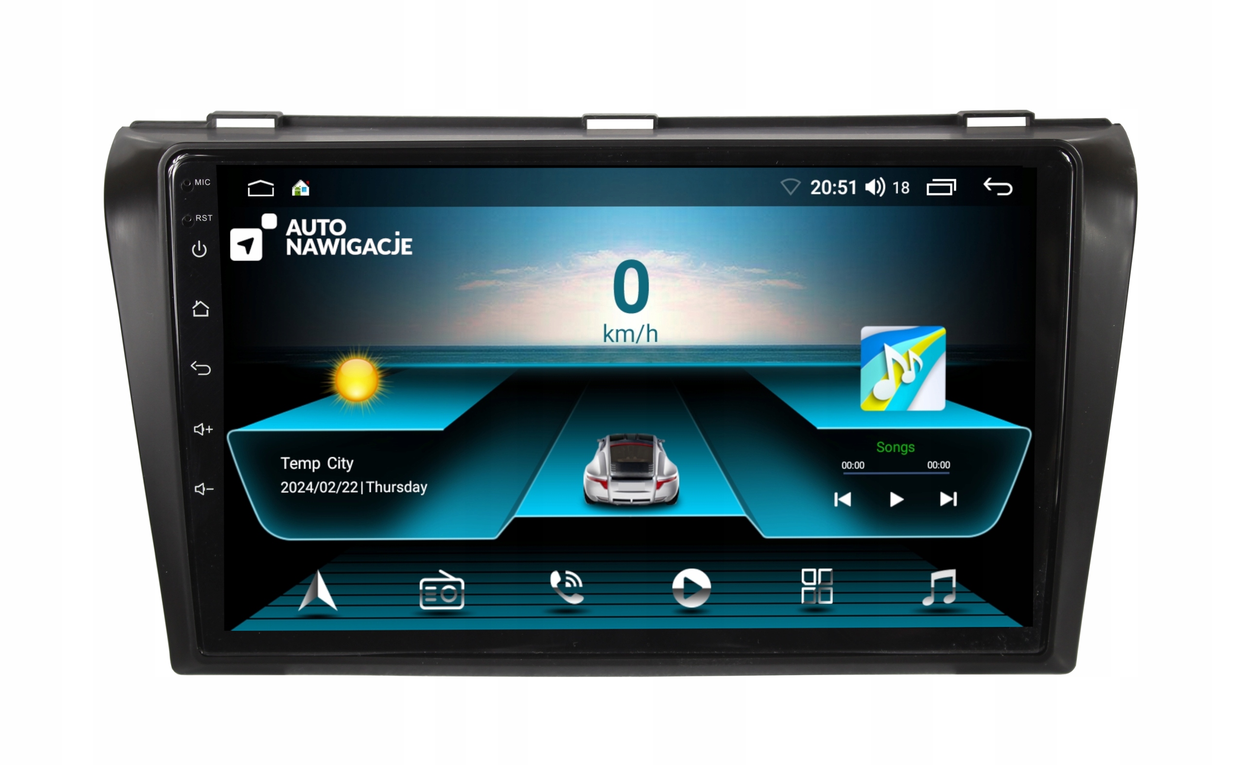 RADIO NAWIGACJA GPS MAZDA 3 2003-2009 ANDROID 2/64 GB