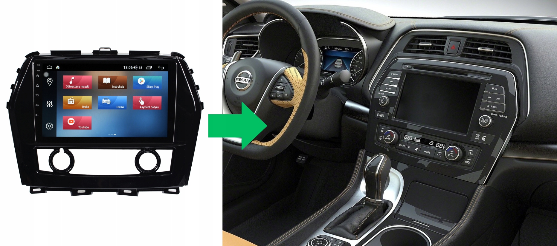 RADIO NAWIGACJA GPS NISSAN TEANA / MAXIMA 2016+ ANDROID 4/64 GB