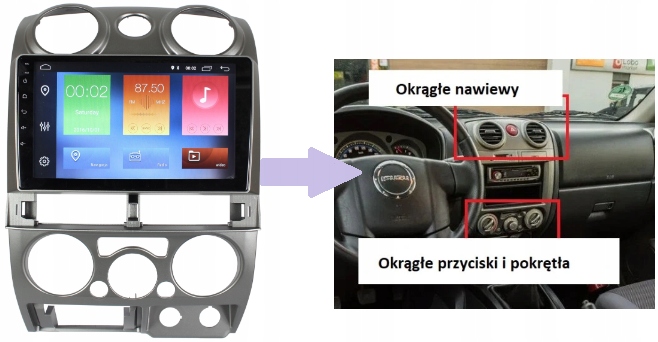 RADIO NAWIGACJA GPS ISUZU D-MAX 2002-2012 ANDROID 2/64 GB