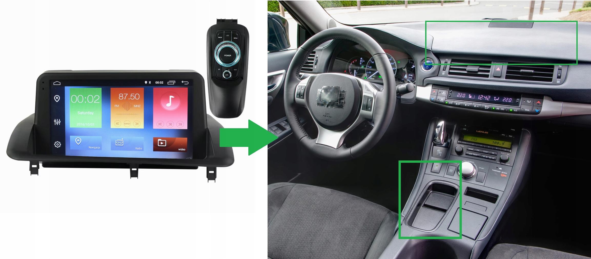 RADIO NAWIGACJA GPS LEXUS CT200 2011-2018 ANDROID 8/128 GB