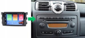 RADIO NAWIGACJA GPS SMART FORTWO 2005-2010 ANDROID 8/128 GB