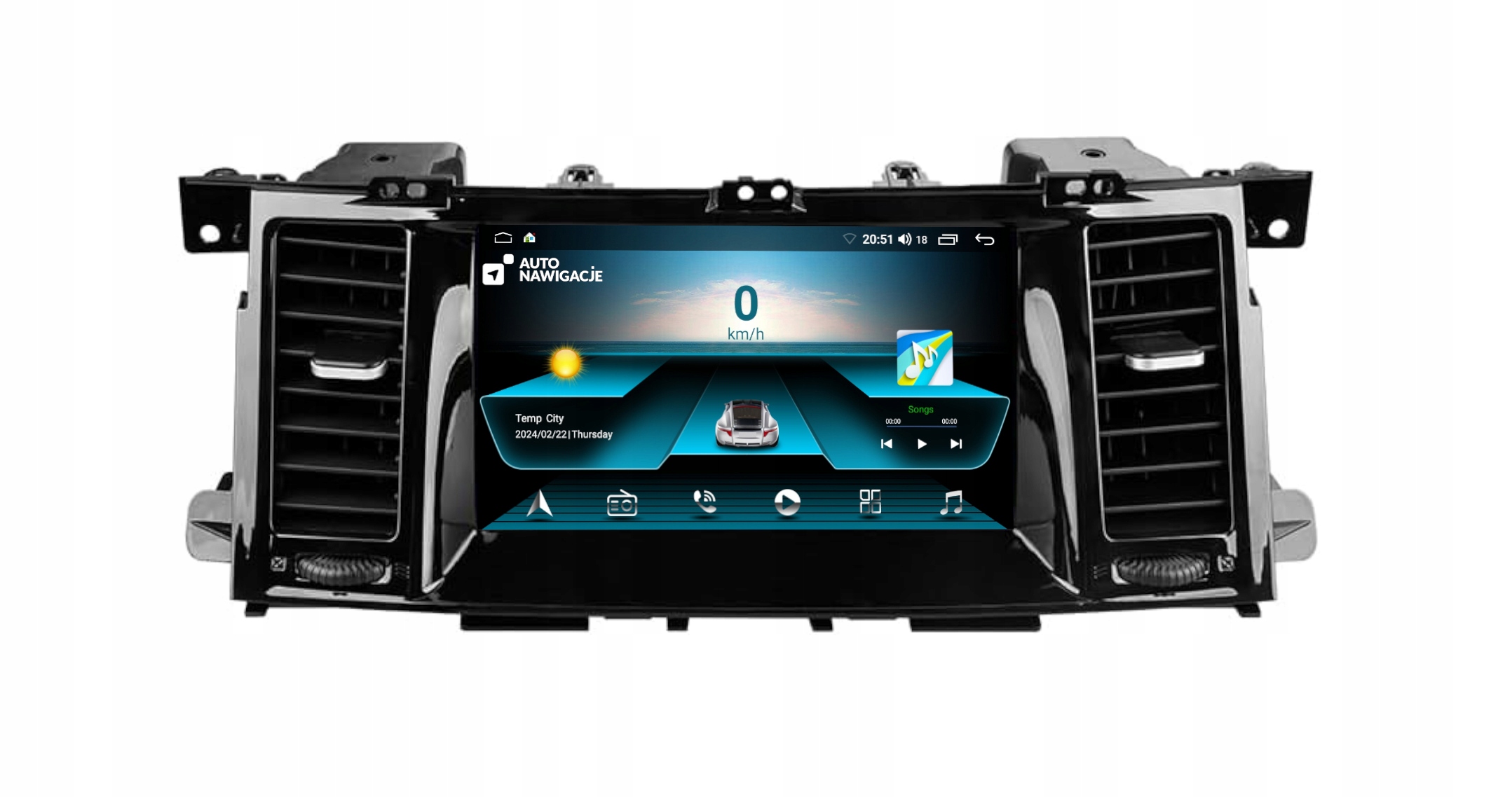 RADIO NAWIGACJA GPS NISSAN PATROL 6 Y62 2010-2019 ANDROID 2/64 GB