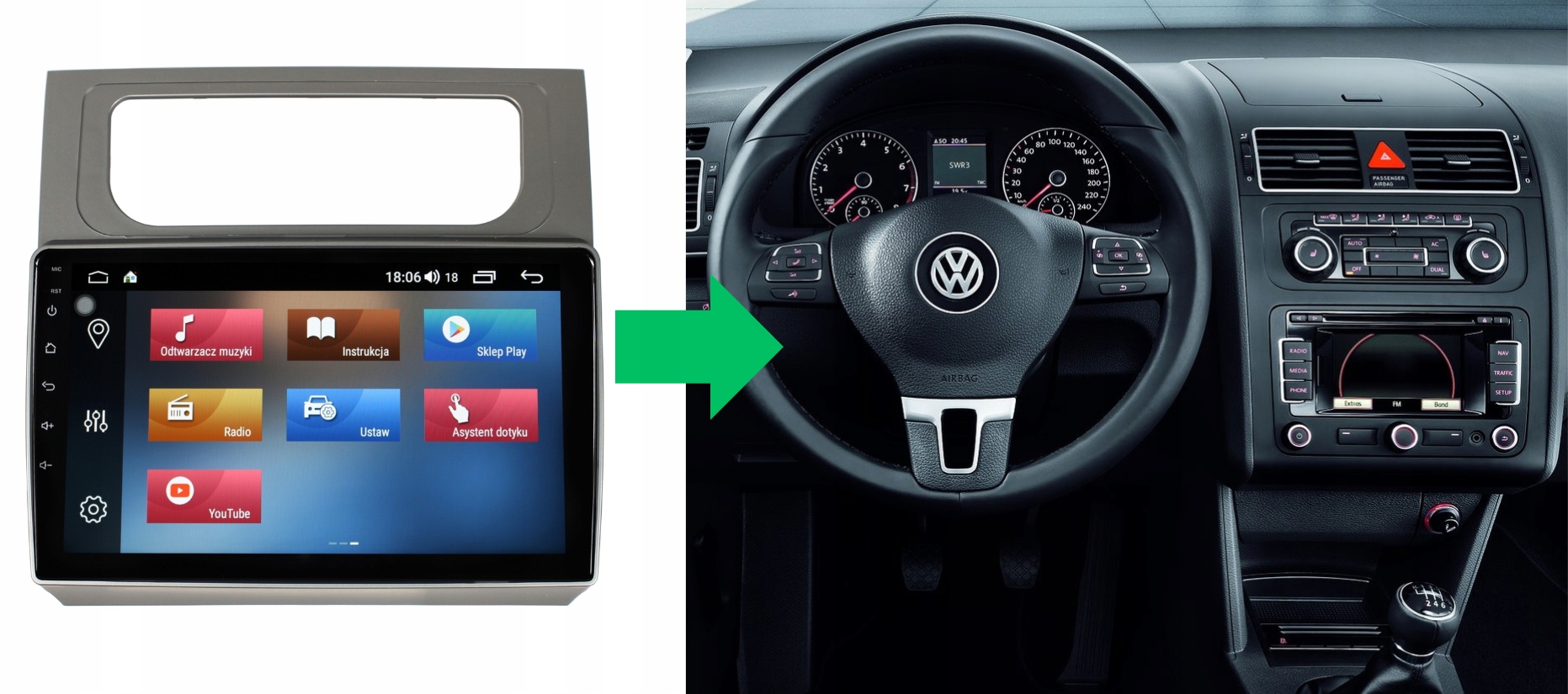 RADIO NAWIGACJA GPS VOLKSWAGEN TOURAN 2011-2015 ANDROID 8/128 GB 5 RADIO NAWIGACJA GPS VOLKSWAGEN TOURAN 2011-2015 ANDROID 8/128 GB
