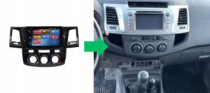 RADIO NAWIGACJA GPS TOYOTA HILUX 2008-2015 ANDROID MANUALNA KLIMATYZACJA 4/64 GB