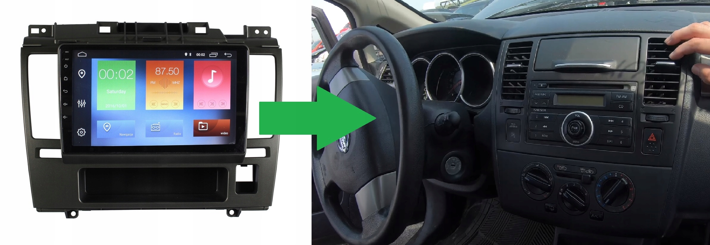 RADIO NAWIGACJA GPS NISSAN TIIDA 2004-2012 ANDROID 8/128 GB