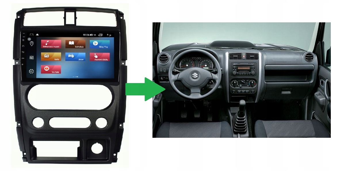 RADIO NAWIGACJA GPS SUZUKI JIMNY III 2006-2018 ANDROID 4/64 GB
