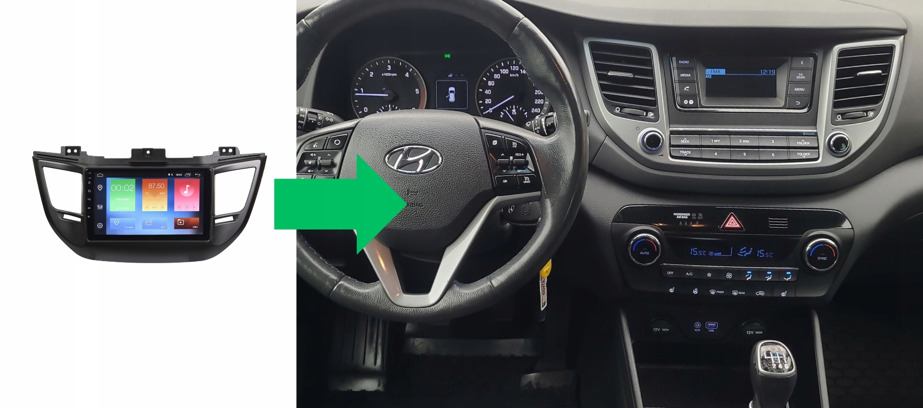 RADIO NAWIGACJA GPS HYUNDAI TUCSON 2015-2018 ANDROID 8/128 GB