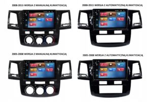 RADIO NAWIGACJA GPS TOYOTA HILUX 2008-2015 ANDROID MANUALNA KLIMATYZACJA 4/64 GB