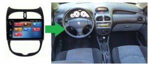 RADIO NAWIGACJA GPS PEUGEOT 206/CC/SW ANDROID 4/64 GB