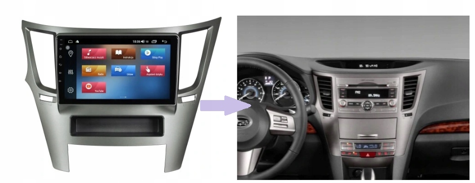 RADIO NAWIGACJA GPS SUBARU LEGACY V 2009-2014 ANDROID 4/64 GB
