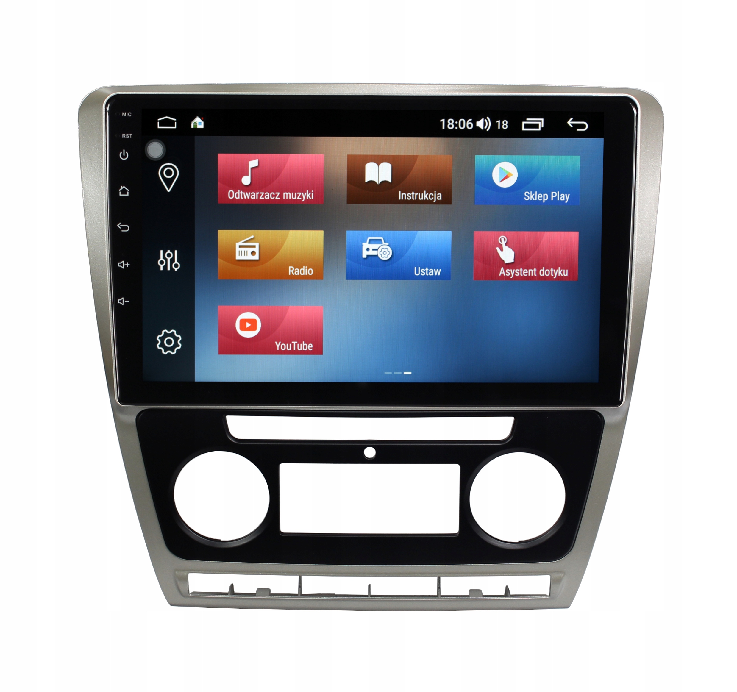 RADIO NAWIGACJA GPS SKODA OCTAVIA II 2004-2013 ANDROID 8/128 GB
