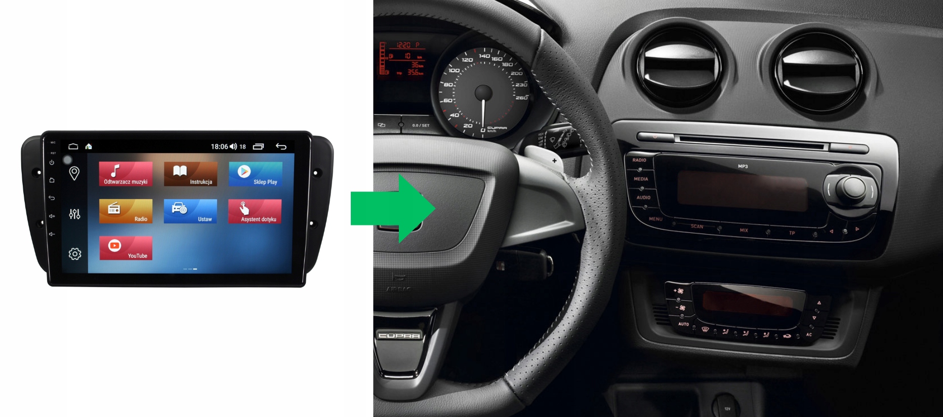 RADIO NAWIGACJA GPS SEAT IBIZA 2008-2013 ANDROID 2/64 GB 5 RADIO NAWIGACJA GPS SEAT IBIZA 2008-2013 ANDROID 2/64 GB