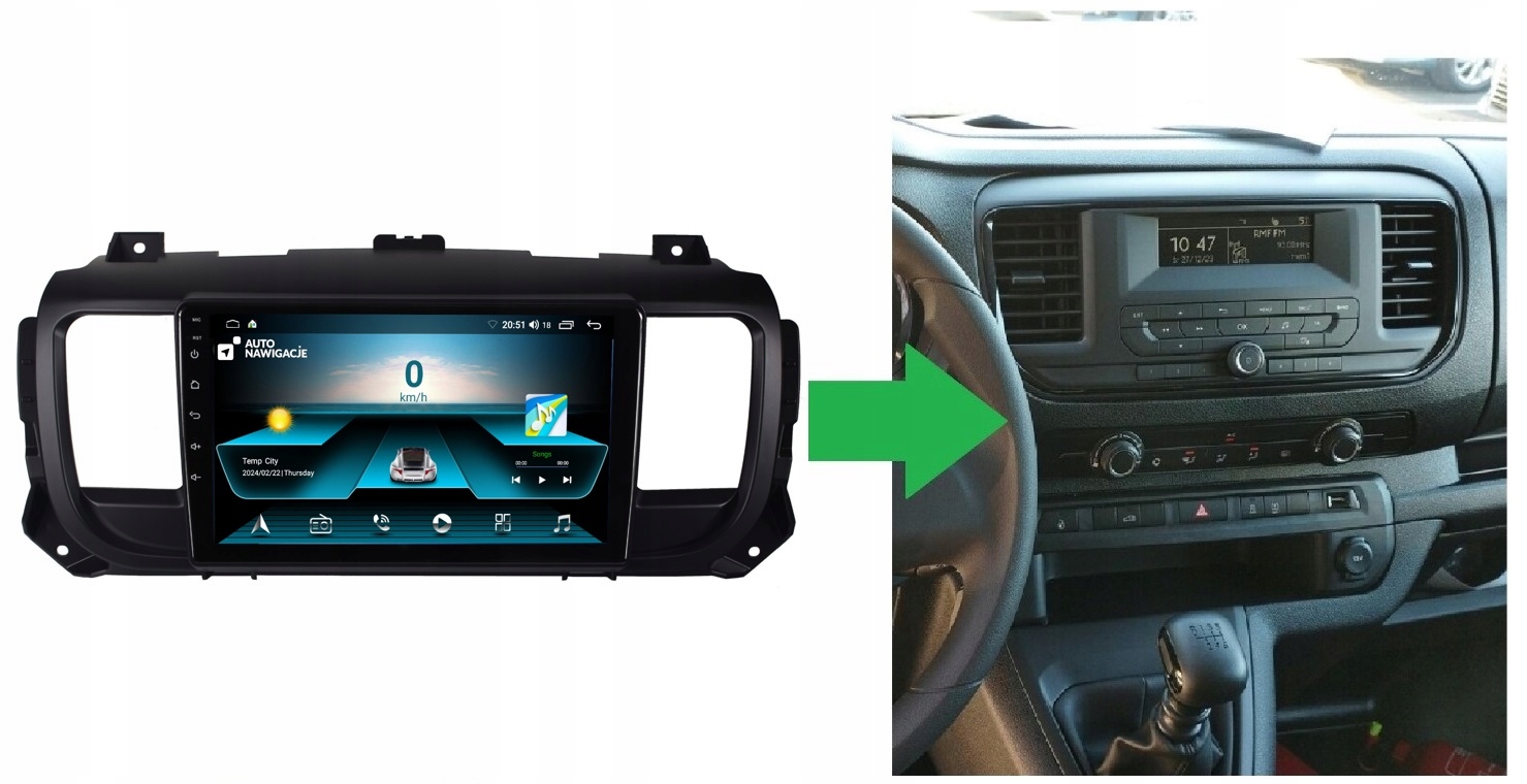 RADIO NAWIGACJA GPS CITROEN SPACETOURER ANDROID 2/64 GB