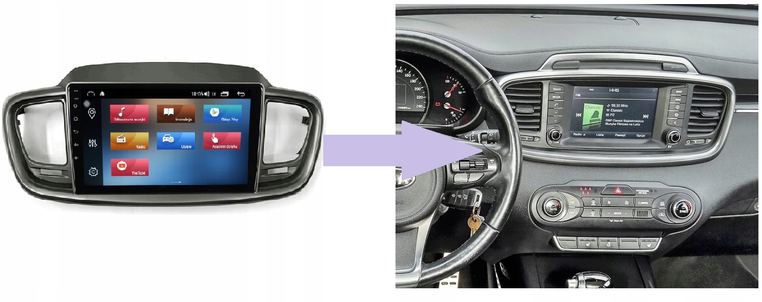 RADIO NAWIGACJA GPS KIA SORENTO 2014-2020 ANDROID 4/64 GB
