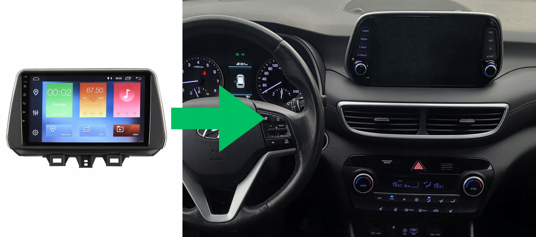 RADIO NAWIGACJA GPS HYUNDAI TUCSON 2018+ ANDROID 4/64 GB