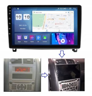 RADIO NAWIGACJA GPS PEUGEOT 407 2004-2011 ANDROID Srebrna 8/128 GB