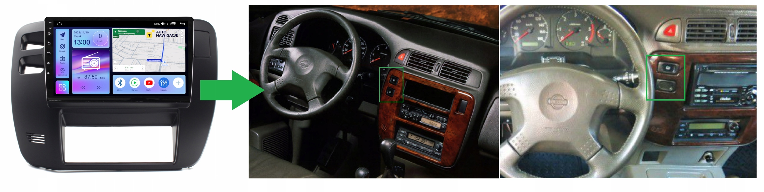 RADIO NAWIGACJA GPS NISSAN PATROL 1997-2003 ANDROID 4/64 GB