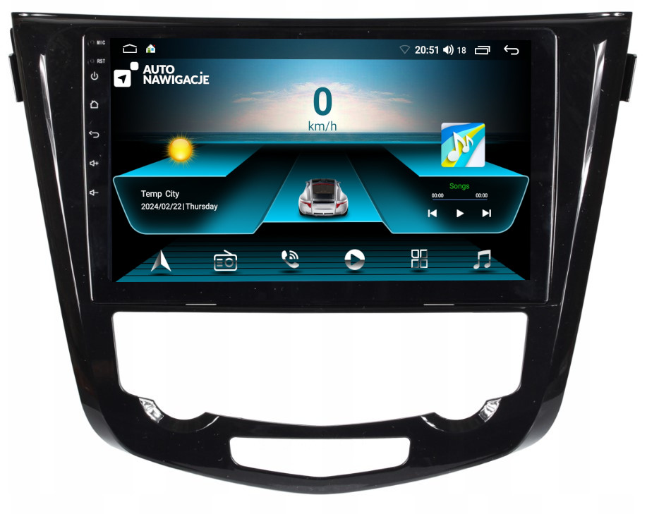 RADIO NAWIGACJA GPS NISSAN QASHQAI X-TRAIL 2014+ ANDROID klima automatyczna 2/64 GB