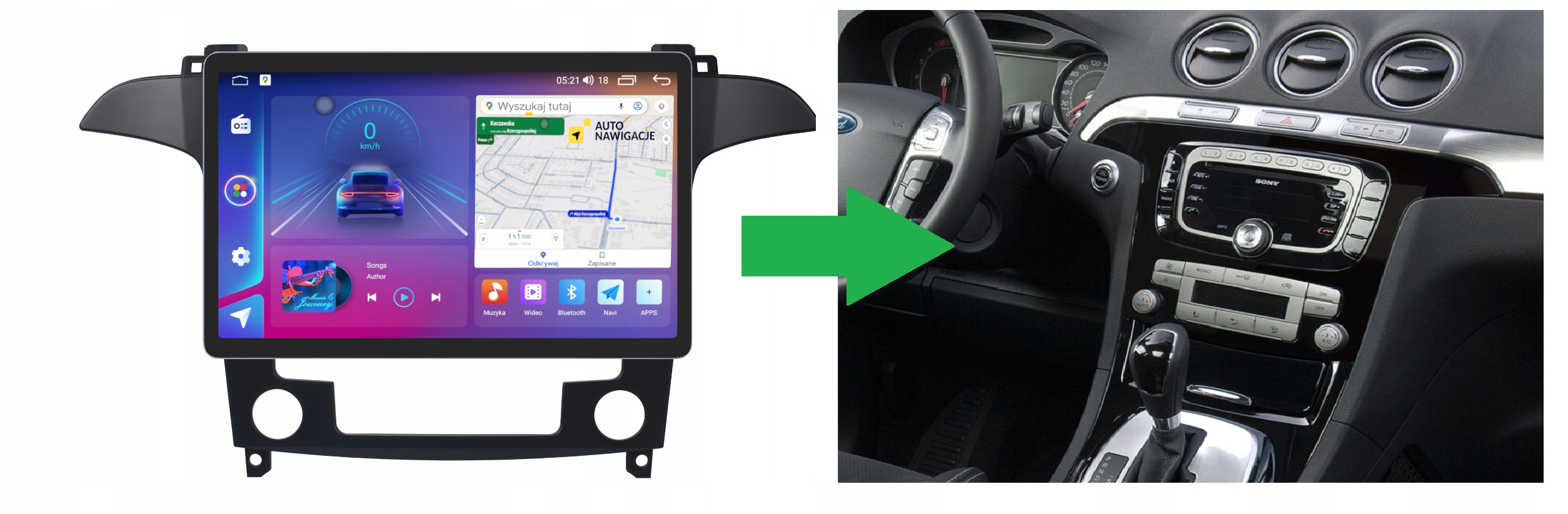 RADIO NAWIGACJA GPS FORD S-MAX 2006-2015 ANDROID 11,5 CALA 4/64 GB