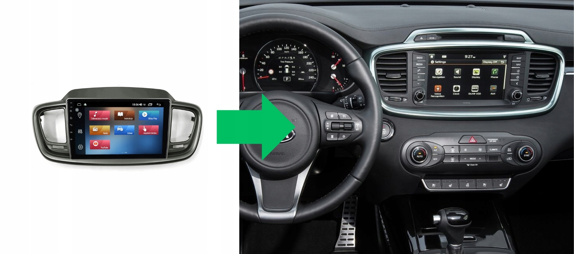 RADIO NAWIGACJA GPS KIA SORENTO 2014-2020 ANDROID 4/64 GB