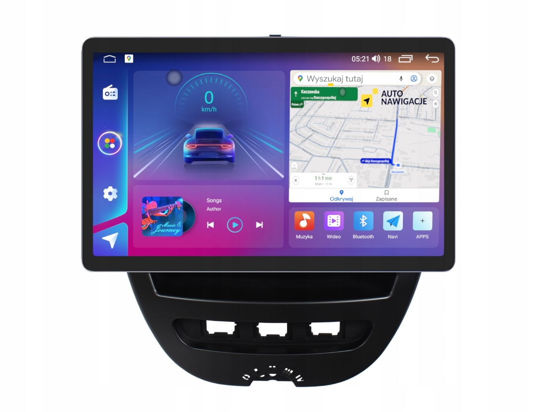 RADIO NAWIGACJA GPS CITROEN C1 2005-2014 ANDROID 11,5 CALA 8/128 GB