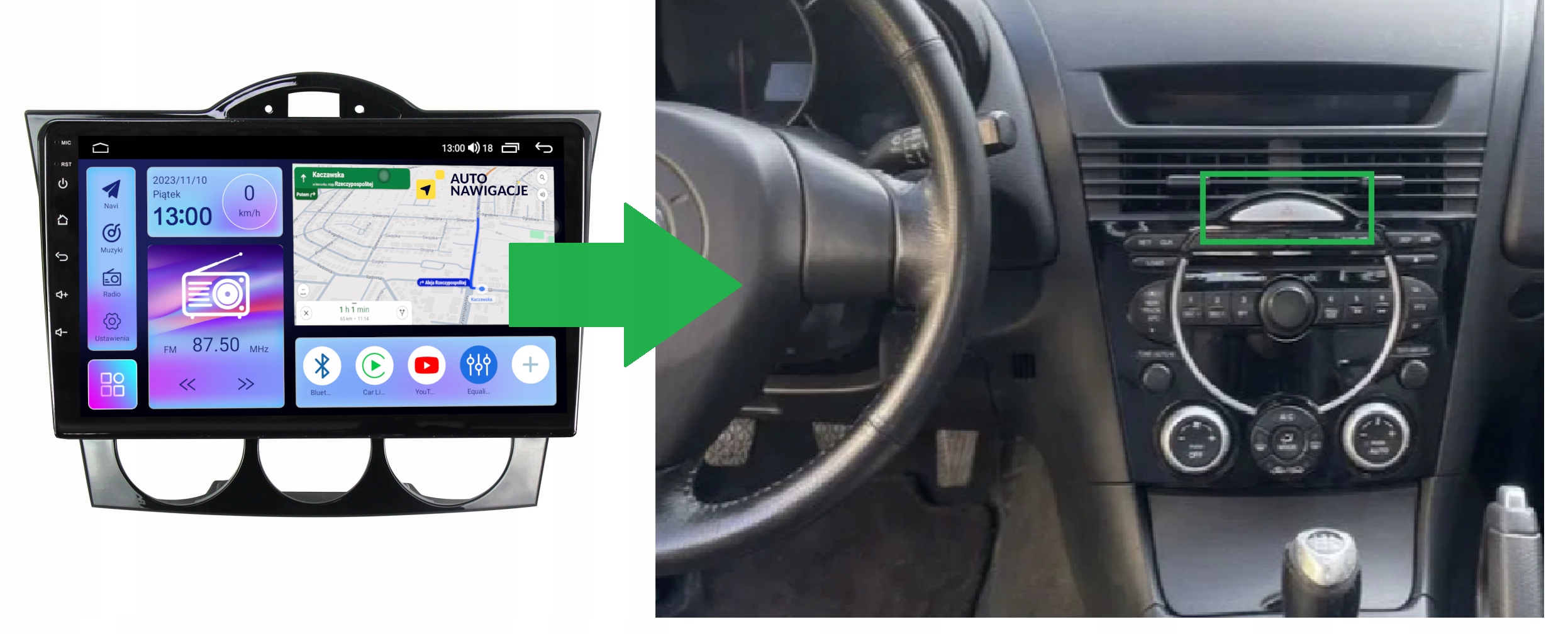 RADIO NAWIGACJA GPS MAZDA RX-8 RX8 2003-2009 ANDROID 8/128 GB