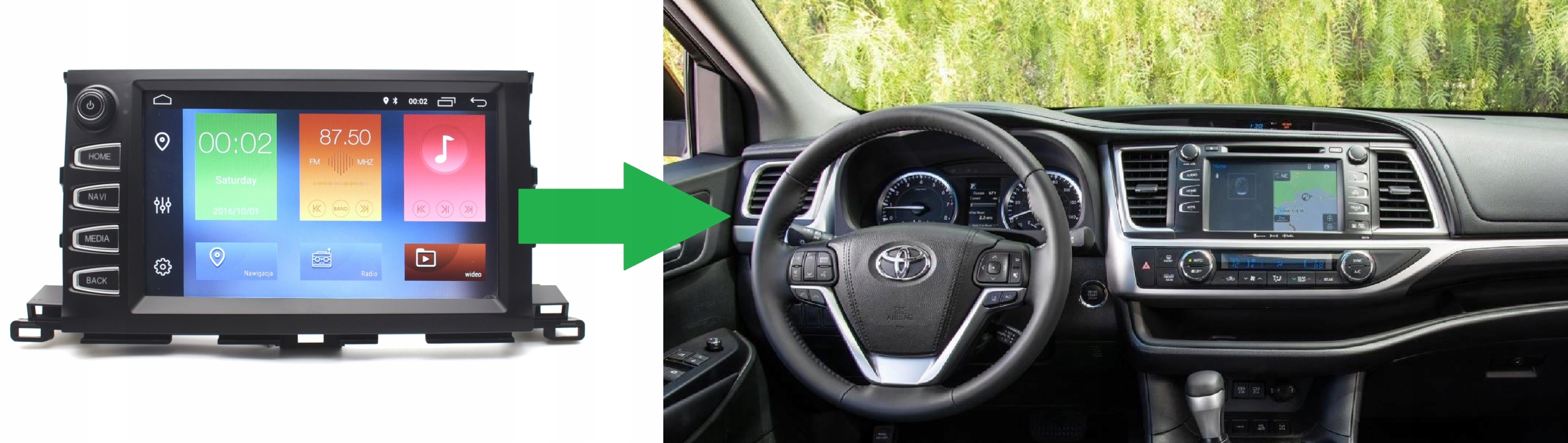 RADIO NAWIGACJA GPS TOYOTA HIGHLANDER 2015+ ANDROID 2/64 GB 5 RADIO NAWIGACJA GPS TOYOTA HIGHLANDER 2015+ ANDROID 2/64 GB