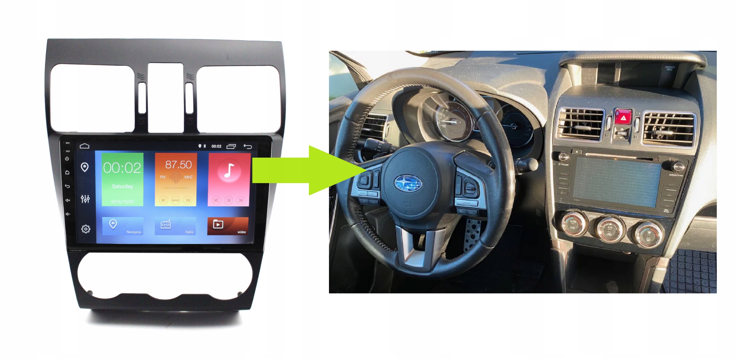 RADIO NAWIGACJA GPS SUBARU WRX ANDROID 4/64 GB