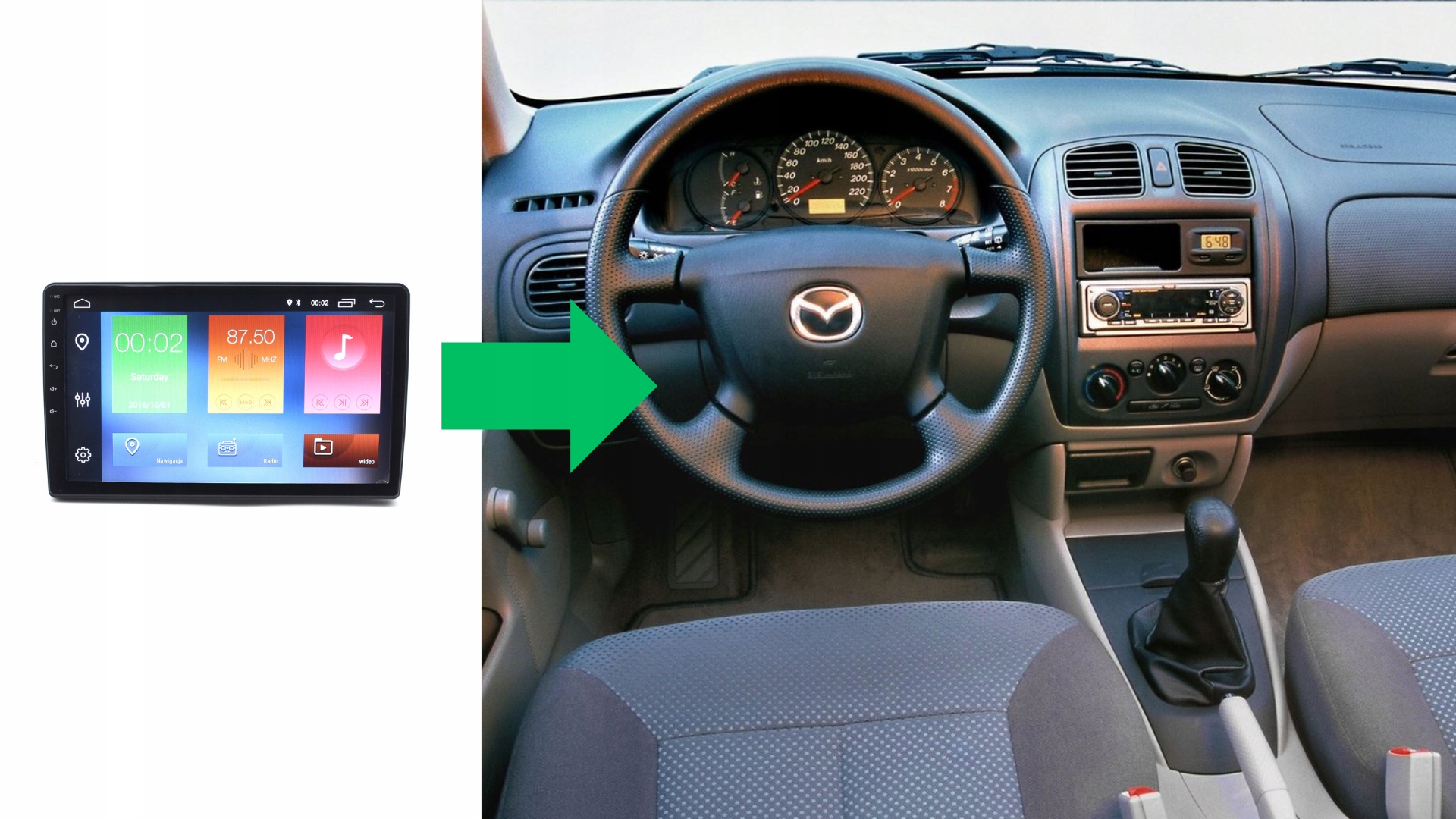 RADIO NAWIGACJA GPS MAZDA 323 1998-2003 ANDROID 8/128 GB 5 RADIO NAWIGACJA GPS MAZDA 323 1998-2003 ANDROID 8/128 GB