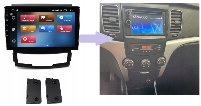 RADIO NAWIGACJA GPS SSANGYONG KORANDO 2010-2013 ANDROID 4/64 GB