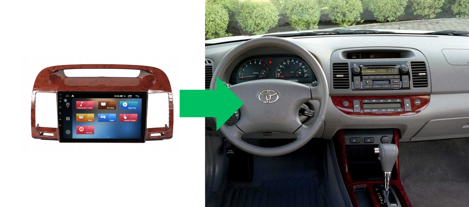 RADIO NAWIGACJA GPS TOYOTA CAMRY 2001-2006 ANDROID 4/64 GB 5 RADIO NAWIGACJA GPS TOYOTA CAMRY 2001-2006 ANDROID 4/64 GB