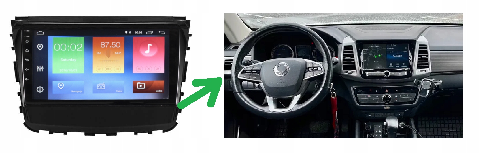 RADIO NAWIGACJA GPS SSANGYONG REXTON 2017+ ANDROID 2/64 GB 5 RADIO NAWIGACJA GPS SSANGYONG REXTON 2017+ ANDROID 2/64 GB