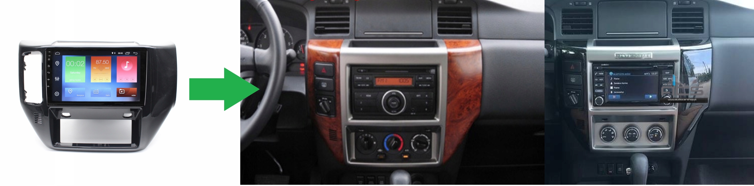 RADIO NAWIGACJA GPS NISSAN PATROL Y61 2003-2012 ANDROID 2/64 GB