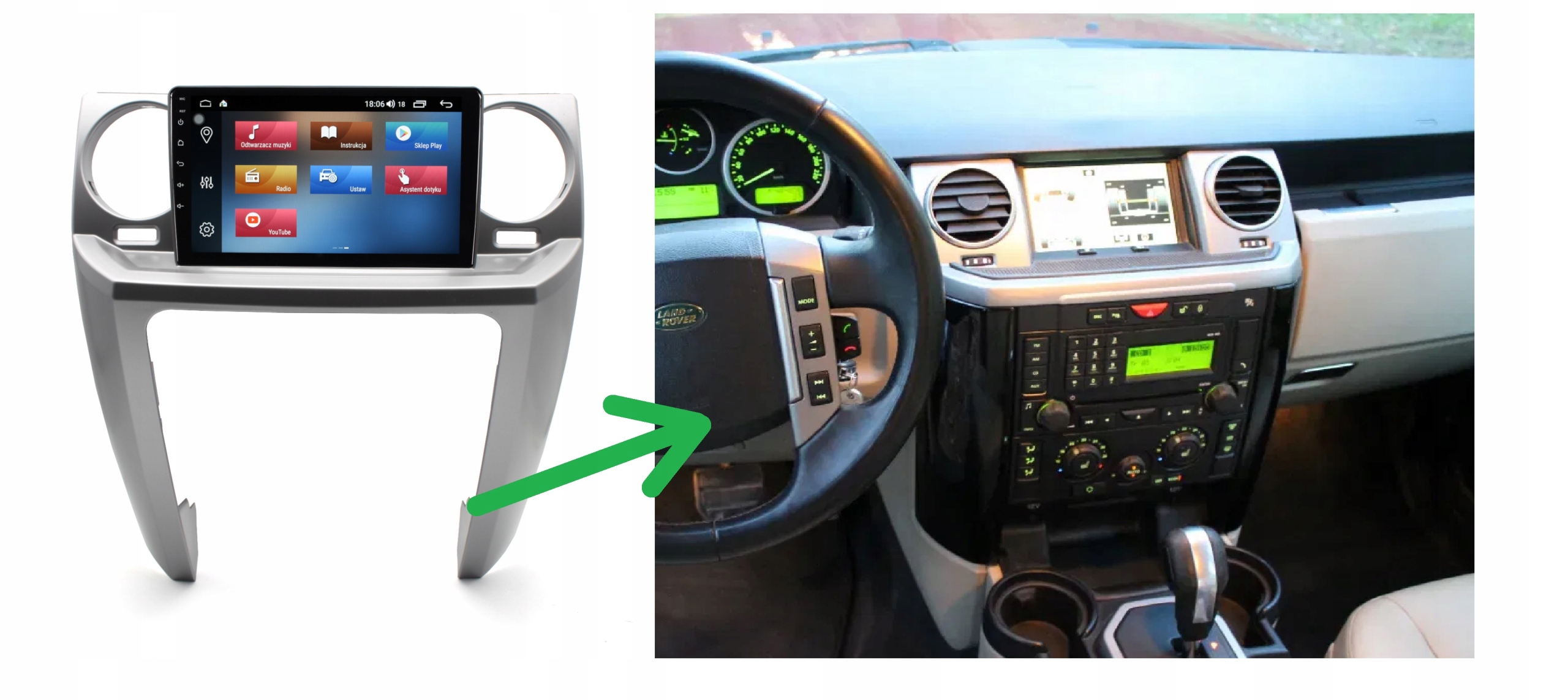 RADIO NAWIGACJA LAND ROVER DISCOVERY 2004-2009 ANDROID 8/128 GB