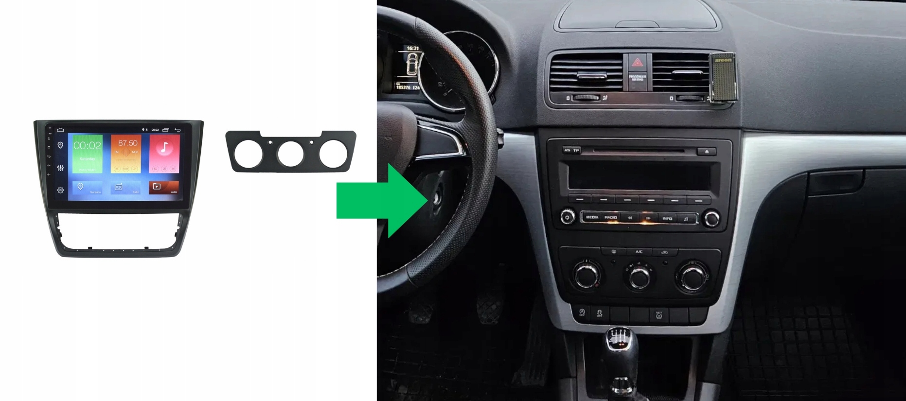 RADIO NAWIGACJA GPS SKODA YETI 2009-2017 ANDROID 2/64 GB