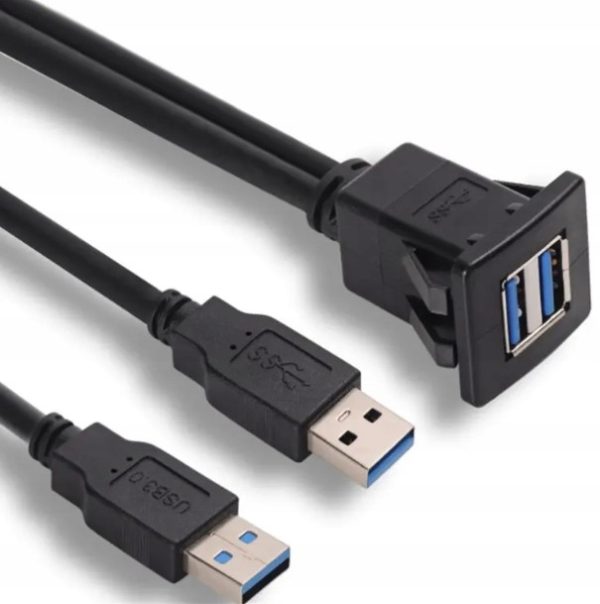 30ded4e3ba071a38d851a536877f0411.jpg ZESTAW PODWÓJNYCH PRZEDŁUŻACZY SLOT USB 3.0 DO MONTAŻU W PANELU SAMOCHODU
