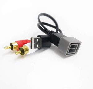 ADAPTER DO RADIA NISSAN USB + RCA + AUX KABEL 8-STYKOWY UNIWERSALNY PORT