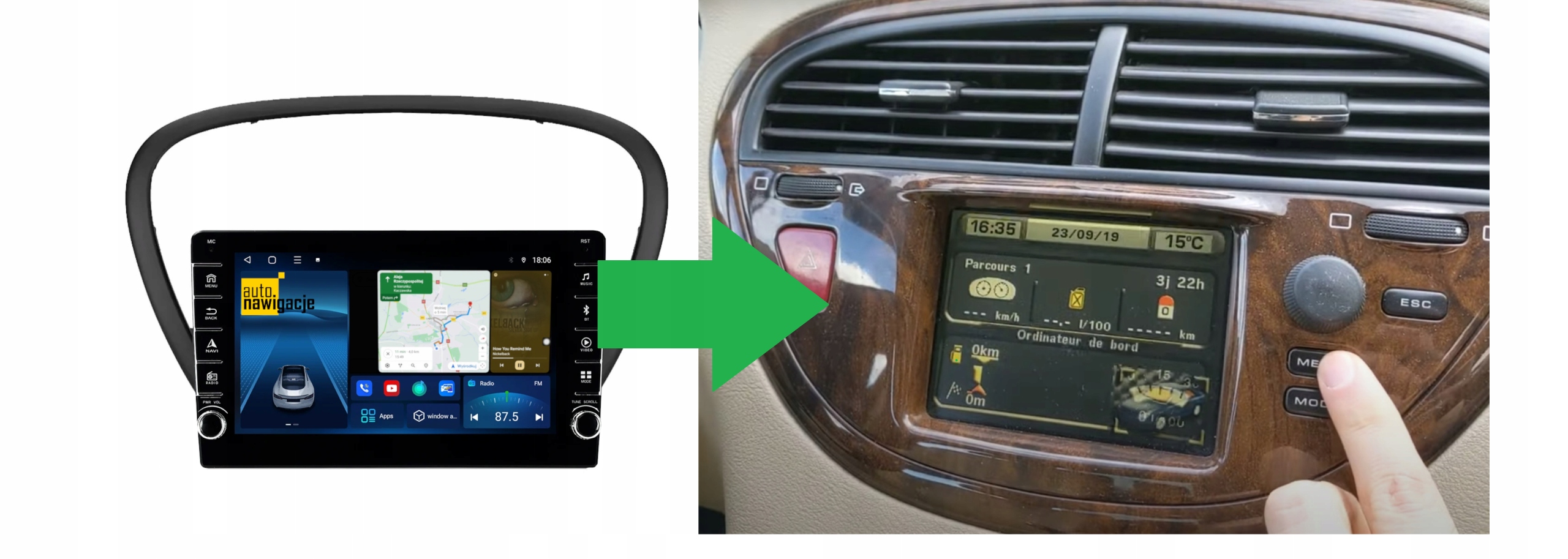 RADIO NAWIGACJA GPS PEUGEOT 607 2004-2010 ANDROID 2/64 GB