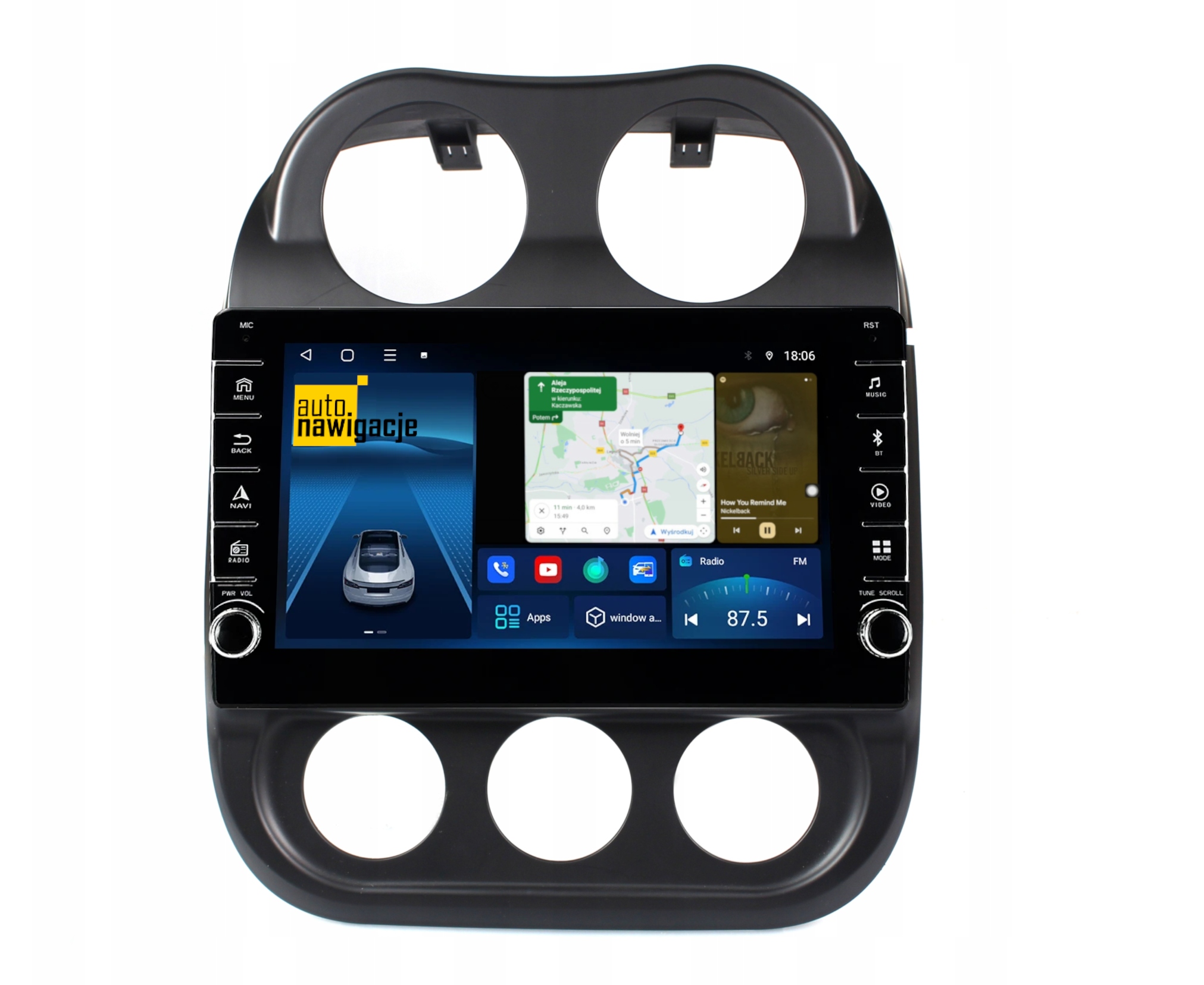 RADIO NAWIGACJA GPS JEEP COMPASS 2008-2015 ANDROID 2/32 GB