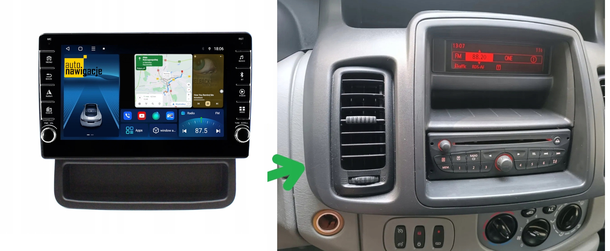 RADIO NAWIGACJA RENAULT TRAFIC 2010-2014 ANDROID 2/32 GB