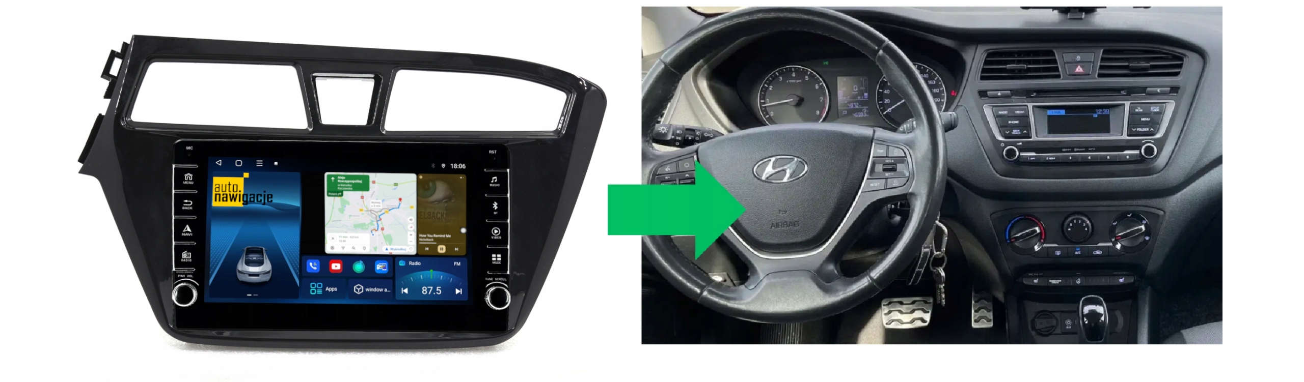 RADIO NAWIGACJA GPS HYUNDAI I20 2014-2018 ANDROID 2/64 GB 5 RADIO NAWIGACJA GPS HYUNDAI I20 2014-2018 ANDROID 2/64 GB