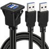 8bb5d1431256fdcbb143cb8c7669e50b.jpg ZESTAW PODWÓJNYCH PRZEDŁUŻACZY SLOT USB 3.0 DO MONTAŻU W PANELU SAMOCHODU