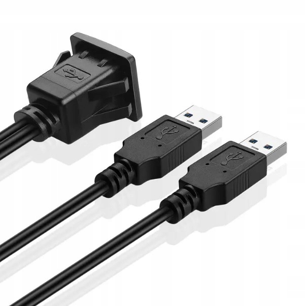 bf8bdc6f329618da3a6796ff3c712a6e.jpg ZESTAW PODWÓJNYCH PRZEDŁUŻACZY SLOT USB 3.0 DO MONTAŻU W PANELU SAMOCHODU